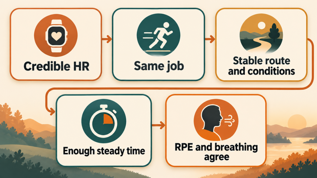 Five checks before using an easy run for heart rate drift analysis