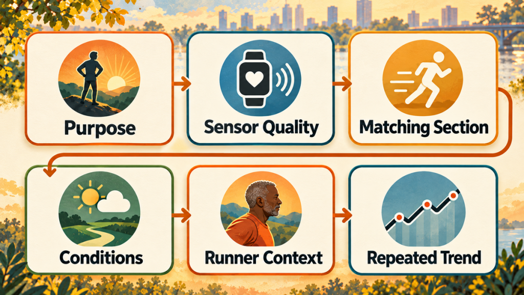 Six checks for comparing pace and heart rate across running workouts
